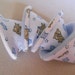 Pee Pee Tee Pee -- Set of 4 -Baby Boy Shower Gift - "Sleepy Bedtime Bear" - teddy bear stars moon- Top Seller