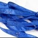 Hand Dyed Silk Ribbons Jewelry - Ribbon bracelet pendant Wrist wrap - Quintessence - Royal Blue Sparkle
