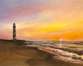 Lighthouse Cape Hatteras Art Print by Deborah Olliff