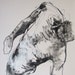 gesture figure drawing - from life - Drawing 56 - conte on paper - original drawing
