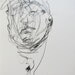 abstract portrait, figure drawing - 11 x 14", from life - Drawing 70 - graphite on paper - original drawing