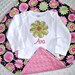 Pretty Pink Posie Lovie Blanket with Personalized Bodysuit, Baby Girl Gift Set