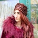 Hat Turban Vintage 1950s 50s 1960s 60s Brown Copper Sequins Cocktail