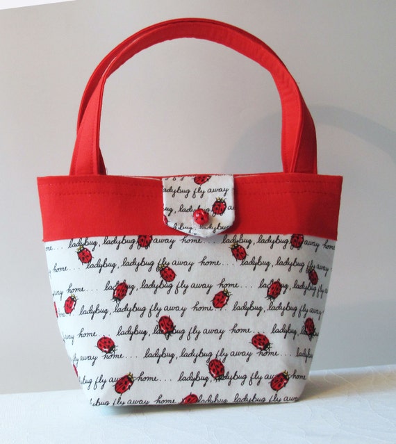 Ladybug Ladybug ... Fly Away Home Little Girls Purse Tote Bag