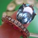 ANASTASIA RING blue drop zirconia sterling antique inspired
