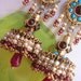 ROXELANA EARRING sterling pearl turquoise garnet tassel hand crafted
