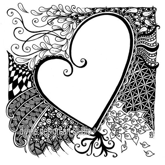 Items similar to My Tangled Heart / 1 of 4 - Print on Etsy