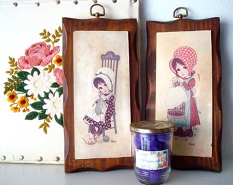 Lovely Set of Big Eyed Art by Ward