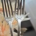 Mr. and Mrs. vintage wedding forks, hand stamped, pretty design