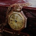 Reserved for Lenny Antique Floral Octagon Goldfilled Pendant Watch
