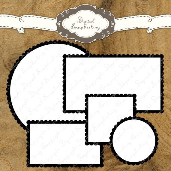 Scalloped Label Frame Template