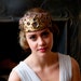 1910 style Bridal Headdress, Art Nouveau Tiara, crown, in Old Gold, black and plum.Downton Abbey