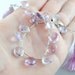 Moss Amethyst Hearts Large Gemstone Beads Faceted Briolette Semiprecious Stone Focals 10-11mm 4 inch strand