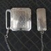 1923 Etched Silver Belt Buckle with Keeper and Chain