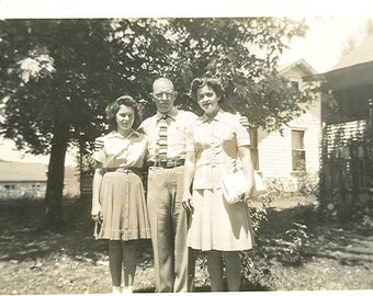 Vintage Photograph - Dad and His Girls, Vernacular