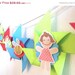 CLEARANCE Pinwheel Garland Banner Perfect for a Birthday Party or Baby Shower or a Pool Party