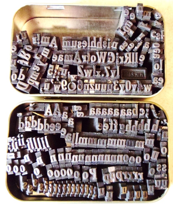 Vintage Printing Press Letters Perfect for Mixed Media
