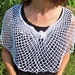 White Capelet handcrocheted, 100 % cotton
