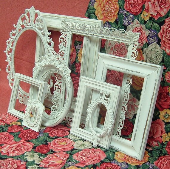 Shabby Chic Picture Frames White Ornate Collection French