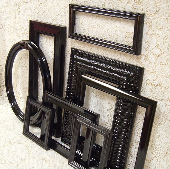Picture Frames Black Frame Set Wall Gallery Collection Mid