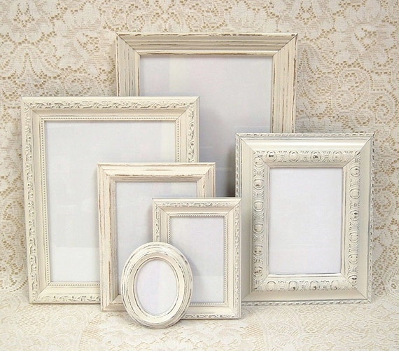 Shabby Chic Frames Picture Frames Ivory Frame Set Off White