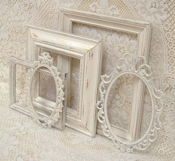 Shabby Chic Picture Frames Ornate Frame Set Ivory Heirloom