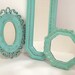 Shabby Chic Wall Mirrors Cottage Ornate Frames Turquoise Aqua Blue Wall Decor