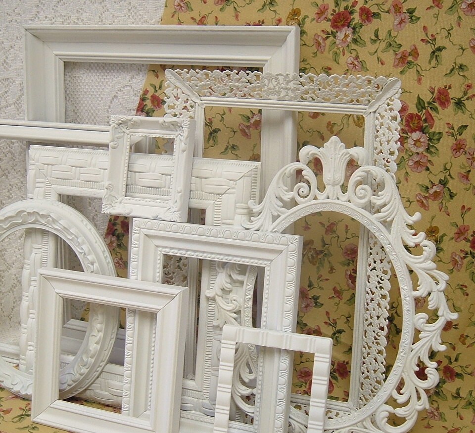 Shabby Chic Picture Frames White Ornate Collection French