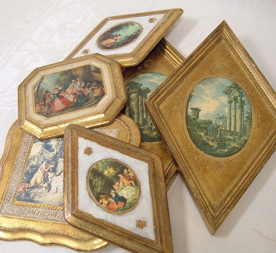 Vintage Made In Italy Wall Plaques Gilt By MountainCoveAntiques   Il Fullxfull.272862060 