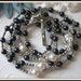 Boys Blue Catholic Rosary, Christening Catholic Baptism Rosary in Blue Swarovski Pearl