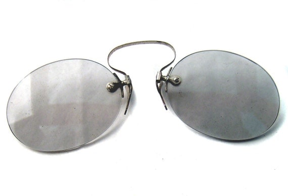 Pince Nez C Bridge Rimless Sun Glasses by oneredhen on Etsy