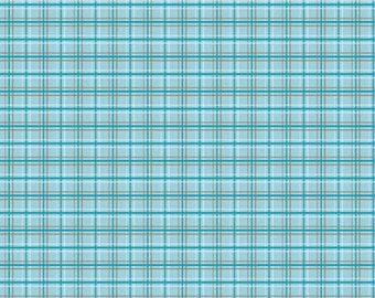 Fox Trails Blue Plaid by Doohikey Designs for Riley Blake, 1/2 yard