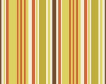 Indian Summer Green Stripe by Zoe Pearn for Riley Blake, 1/2 yard