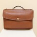 Vintage Tan Color Leather Briefcase by Jack Georges Made in USA