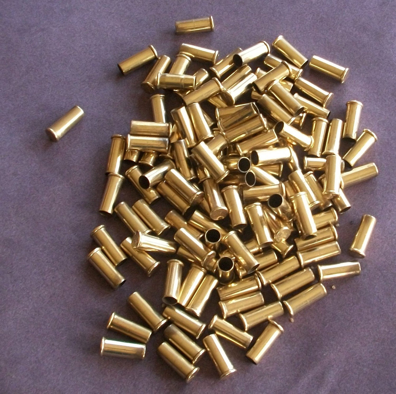 Brass Bullet Shells 22 Caliber Set of 25 Cleaned and