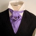 43in Ascot, purple distressed silk. Formal elegance with a little funky character
