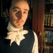 83in Cravat, white silk. Extra long for Regency gents and Beau Brummels