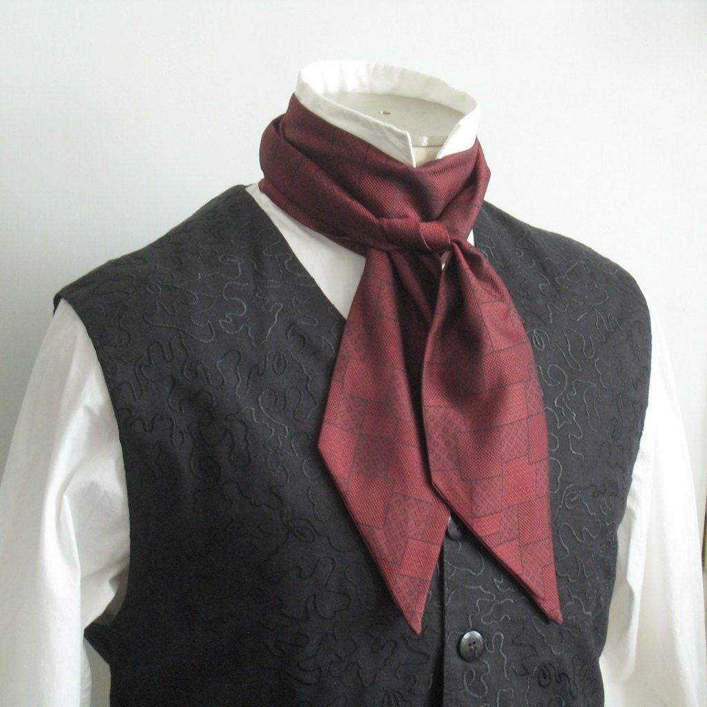 dress pattern long woven in a geometric 62 red pattern cravat by of FittingAndProper