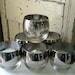 RESERVED Set of Six Vintage Retro Ombre Silver Cocktail Tumblers