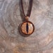 Large Dragon eye Necklace (Yellow eye in Copper bezel)