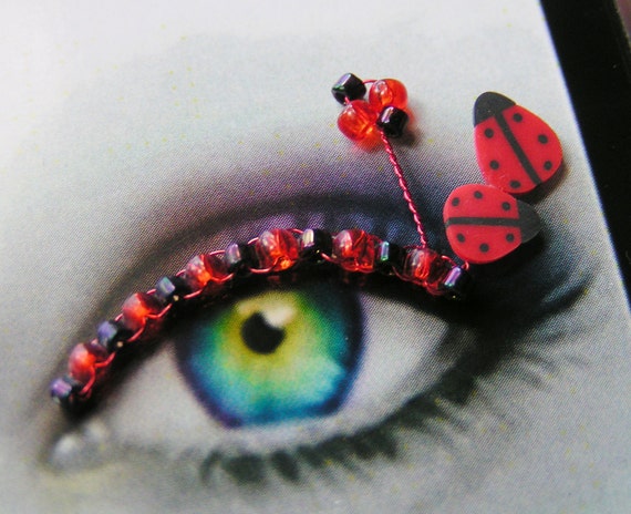 False Eyelashes kawaii ladybug lolita decora Eyelash
