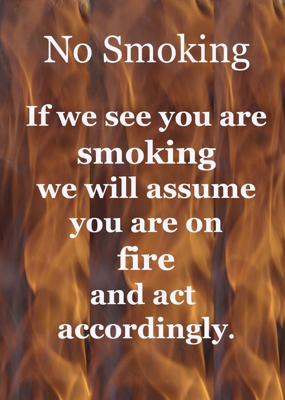 Items similar to No Smoking Sign on Etsy