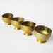 Vintage Copper GOBLETS- Set of 4 Engraved Collectible Cups
