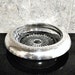Mad Men Sterling Rimmed Glass Coaster, Vintage