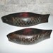 PAIR of Nesting Carved Wood Fish, Handsome Vintage 1970s