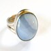 RESERVED for Mrs Berry -- FABULOUS Blue Agate Ring, Wedgwood Blue Colors, Sterling Silver, Hand Made in 1960s