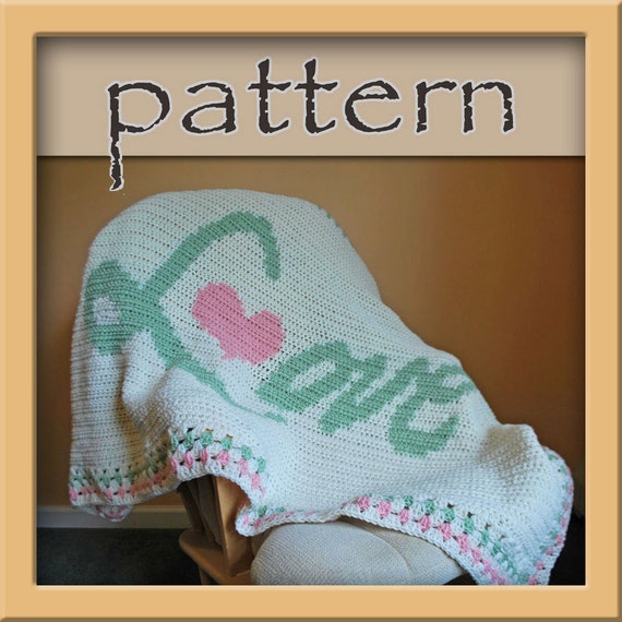PATTERN Crochet Love Afghan version 2 PDF No. 112 Instant