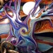 Autumn Moon - Handmade Lampwork Tree Focal Bead By Sra Artist Payton Jett