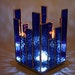 Glass Candle Holder Cobalt Blue Stained Glass