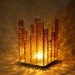 Amber Stained Glass Candle Holder